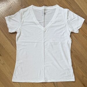 Joie White V-Neck Short Sleeve Tee